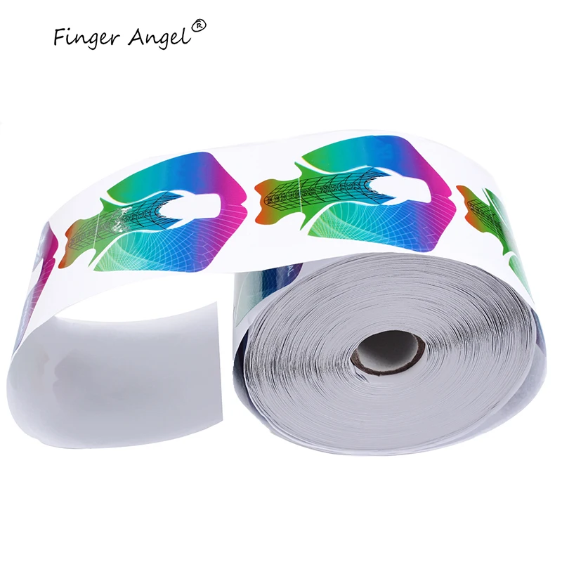 Finger Angel 50/100/500PCS Nail Forms Plastic Rainbow Fish Shape Nail Art Extension Tips Tool Manicure Gel UV Nails Guide Forms - Image 5