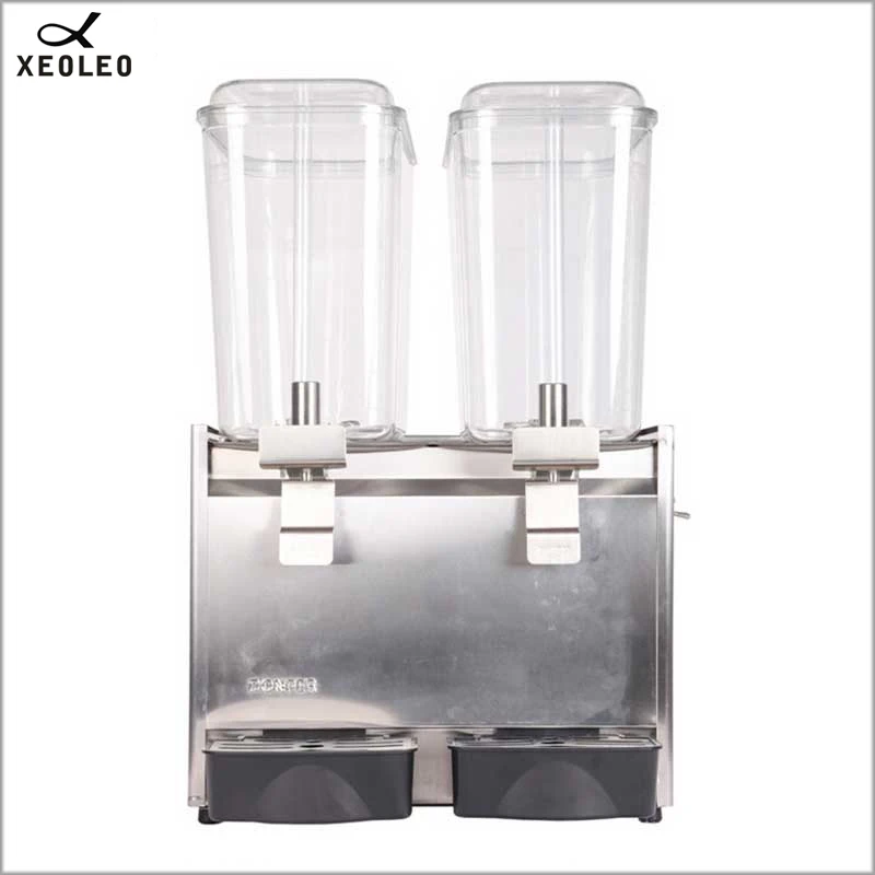 XEOXEO Double Tanks Hot Drink Dispenser 18L*2 Spray Hot Drink Machine Fruit Juice Dispenser Two Jars Beverage Machine