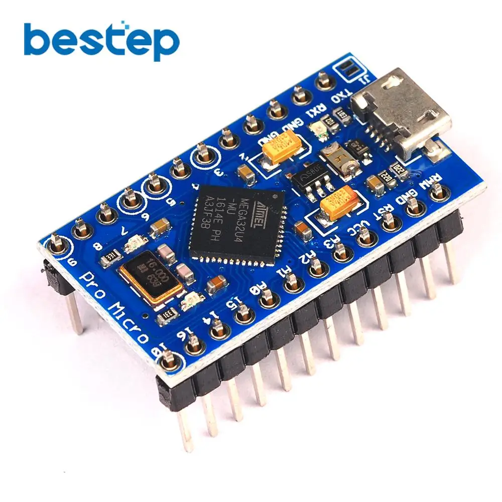 Pro Micro ATmega32U4 5V 16MHz Replace ATmega328 For Arduino Pro Mini With 2 Row Pin Header For Leonardo Mini Usb Interface