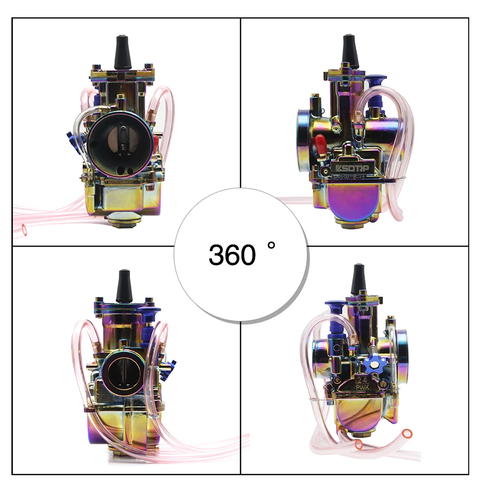 ZSDTRP Keihin PWK 21 24 26 28 30 32 34mm Racing Motorcycle Carburetor With Power Jet For 2 Stroke 4 stroke Dit Pit Bike ATV Quad