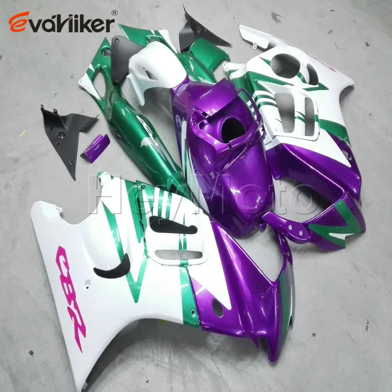 ABS Plastic Bodywork Set for CBR600F3 1997 1998 CBR 600 F3 97 98 purple white ABS Plastic motorcycle fairing