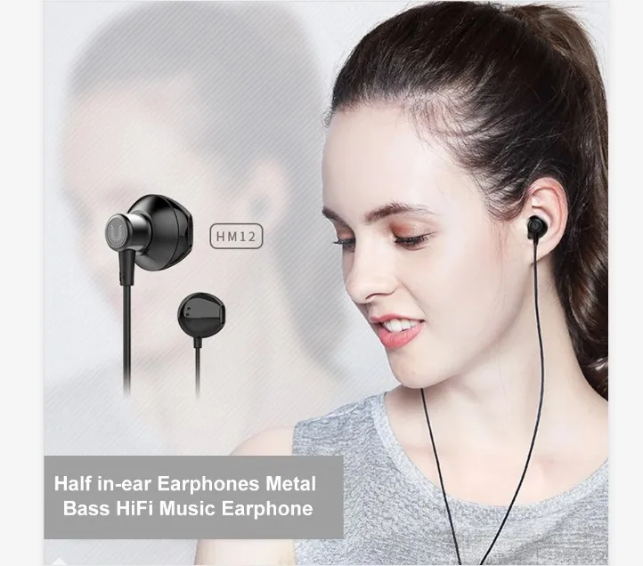 UiiSii In-ear Noise Reduction Super Bass Subwoofer Earphone Game Chicken with Microphone Metal 3.5mm for iPhone Samsung