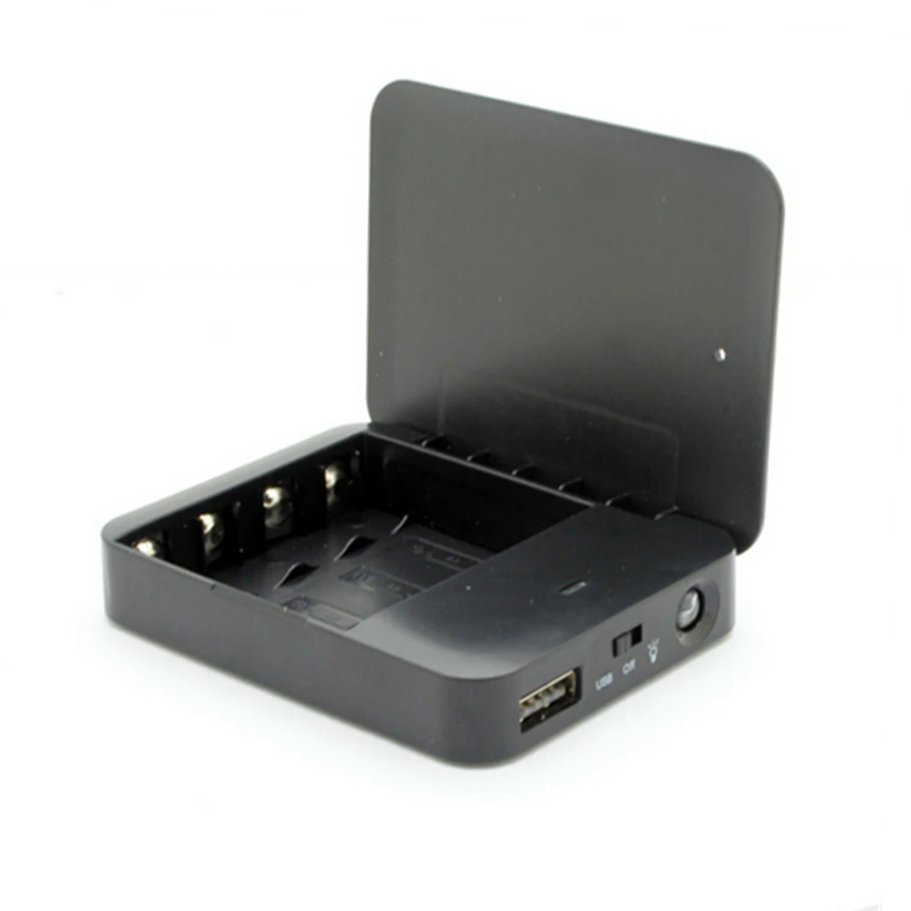 4 Slots AA Batteries External USB Rechargeable AA Lithium Battery Charger Emergency Power Charge Box Mobile Phone Charging Base