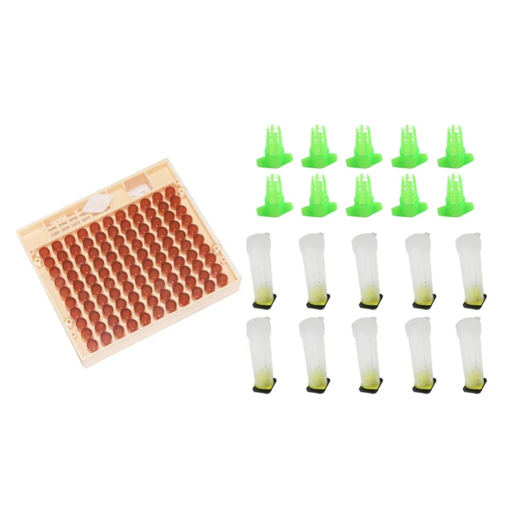 

Bee Queen Rearing kit Bee queen cage Cell Cup Box kit Beekeeping Protective net cover Bee Tool Apiculture Supplies 1 Set