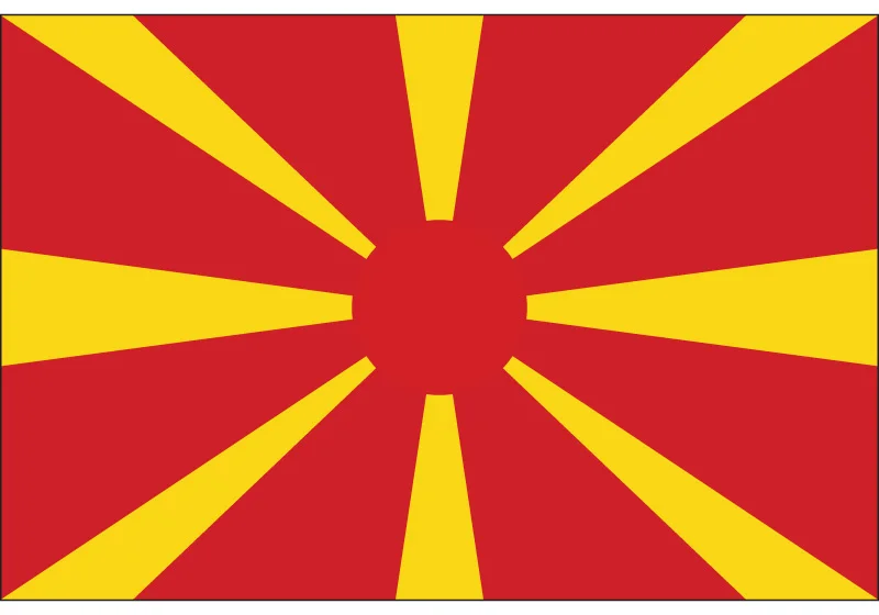 Flying Flag 3x5ft 90*150cm/60*90cm/15*21cm 30*45cm Car Flag Macedonia National Flag