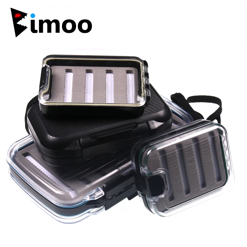 

Bimoo 2PCS Fishing Fly Box for Nymph Dry Wet Trout Fly Fishing Fly Pocket Waterproof Case