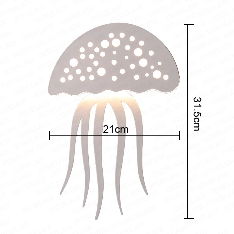 Nowoczesne lampy LED meduzy wystrój wnętrz Nordic lampki nocne kinkiet korytarz alejek badania dzieci pokój ściana światło