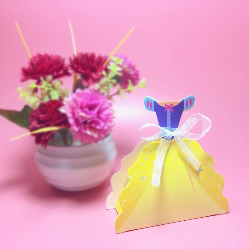 Wedding Gift Box Princess Candy Box Snow White Party Decorations Paper Candy Bag Baby Shower Kids Birthday Favor Boxes 50pcs