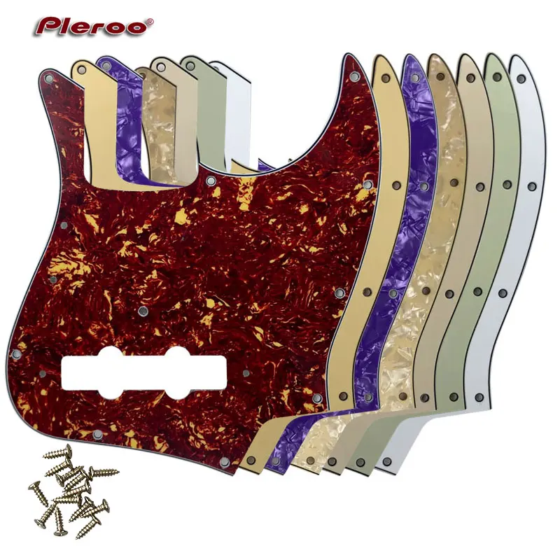 Pleroo Custom Parts - For US FD Vintage \'74 Jazz Bass Guitar Pickguard Scratch Plate, Multi color Choice
