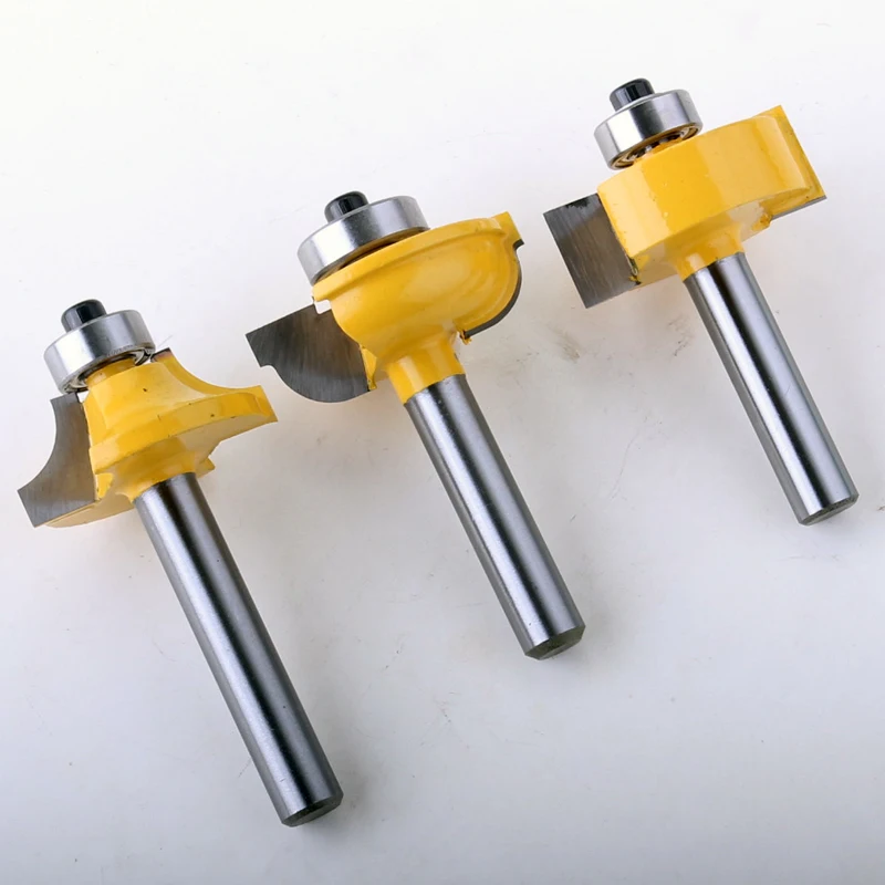 Imagem -02 - Chwjw-shank Porta de Vidro Router Bits Conjunto de Talão Redondo Cortador Tenon para Ferramentas de Madeira Pcs mm