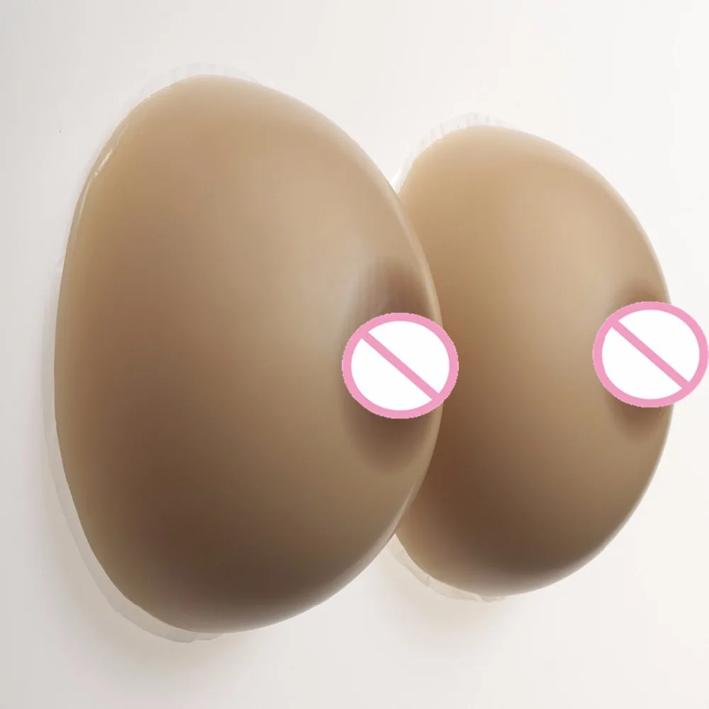 

1pair D CUP(1000g)round shape Artificial Breasts for shemale Silicone Breast Forms Fake Boobs Realistic mastectomy bra pads