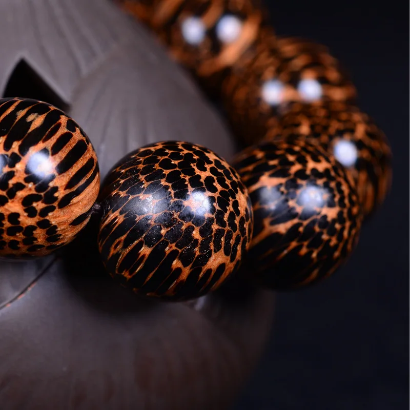 JoursNeige Authentic Snake Scales Wooden Bracelets Buddha Beads Size 20mm Wood Old Material High Density Hand String Jewelry
