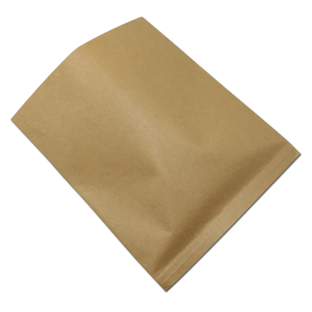 

200Pcs/Lot 13*15cm Kraft Paper Food Bags Greaseproof Paper Party Brown Vintage Pack For Fried Chips Bread Snack Package Bags