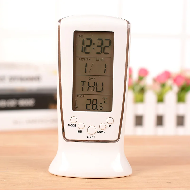 Multifunction Digital Backlight LED Display Table Desk Snooze Thermometer Calendar
