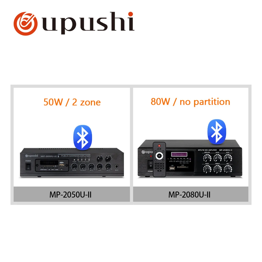 Bluetooth amplificatore 50w di potenza digitale amplificatore 80w di piccola dimensione USB amp con scheda SD, a distanza di controllo per Oupushi casa altoparlanti