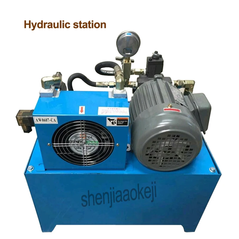 hydraulic station hydraulic system pump 220v 1.5KW/0.75KW hydraulic oil pump station take nutrilite shaft 40L air cooling