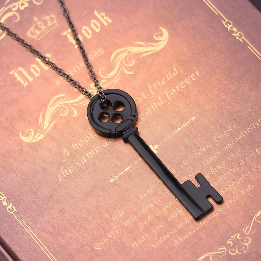 Coraline & the Secret Key Necklace Pendants Coraline Key Skull Nightmare Before Christmas Choker Kingdom Hearts Jewelry Gifts