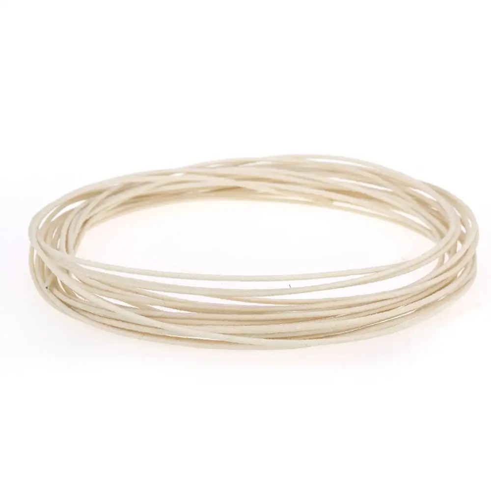 Musiclily Pro 22 AWG Gauge Vintage Style Pre-tinned Push-back Cloth Covered Stranded Wire, White 25 Feet (8 Meters)