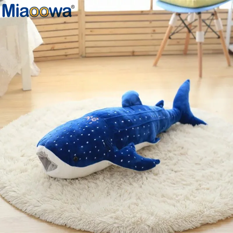 1pc 50/100cm New Cute Blue Shark Plush Toys Big Fish Cloth doll Stuffed Whale Animals Doll Lovely Children Baby Birthday Gift