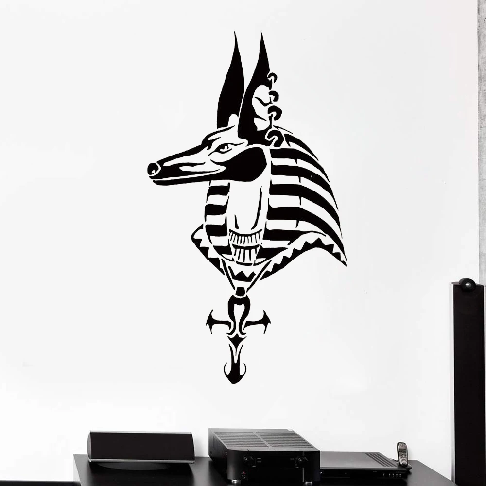 Vinyl Art Wall Sticker Anubis Egypt Egyptian God Mythology Wall Decal Decor For Bedroom Home Decoration Mural D595