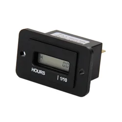 Digital Black Resettable LCD Hour Meter Unique Counter for ATV Snowmobile Boat Generator DC 4.5-90V Engine Timer Powered Engine