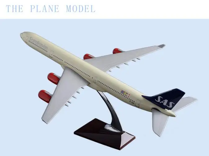 47cm Resin SAS Northern Europe Airlines A340 Plane Model Airbus Scandinavian  India A320 Airways AircraftAviation Model Toy Gift