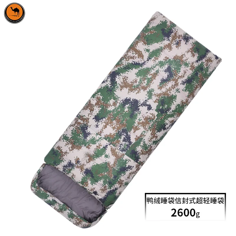 

Camouflage Duck Down Filling for Single Person, Thickening Sleeping Bag, High Quality, Winter Use