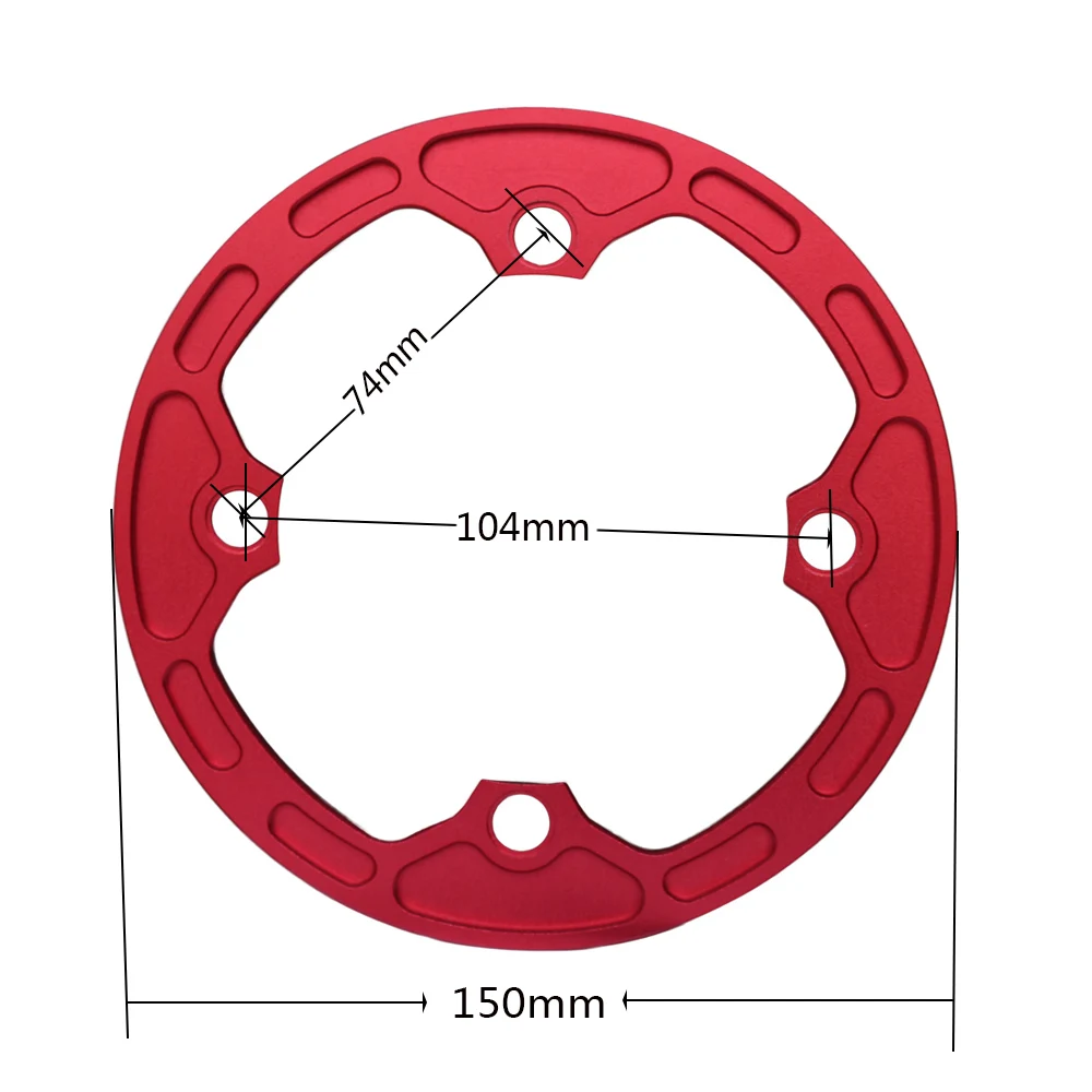 104bcd MTB Bicycle Chain Wheel Protection Cover 32/34/38/42T Bicycle Protection Plate Guard Bike Crankset Full Protection Plate