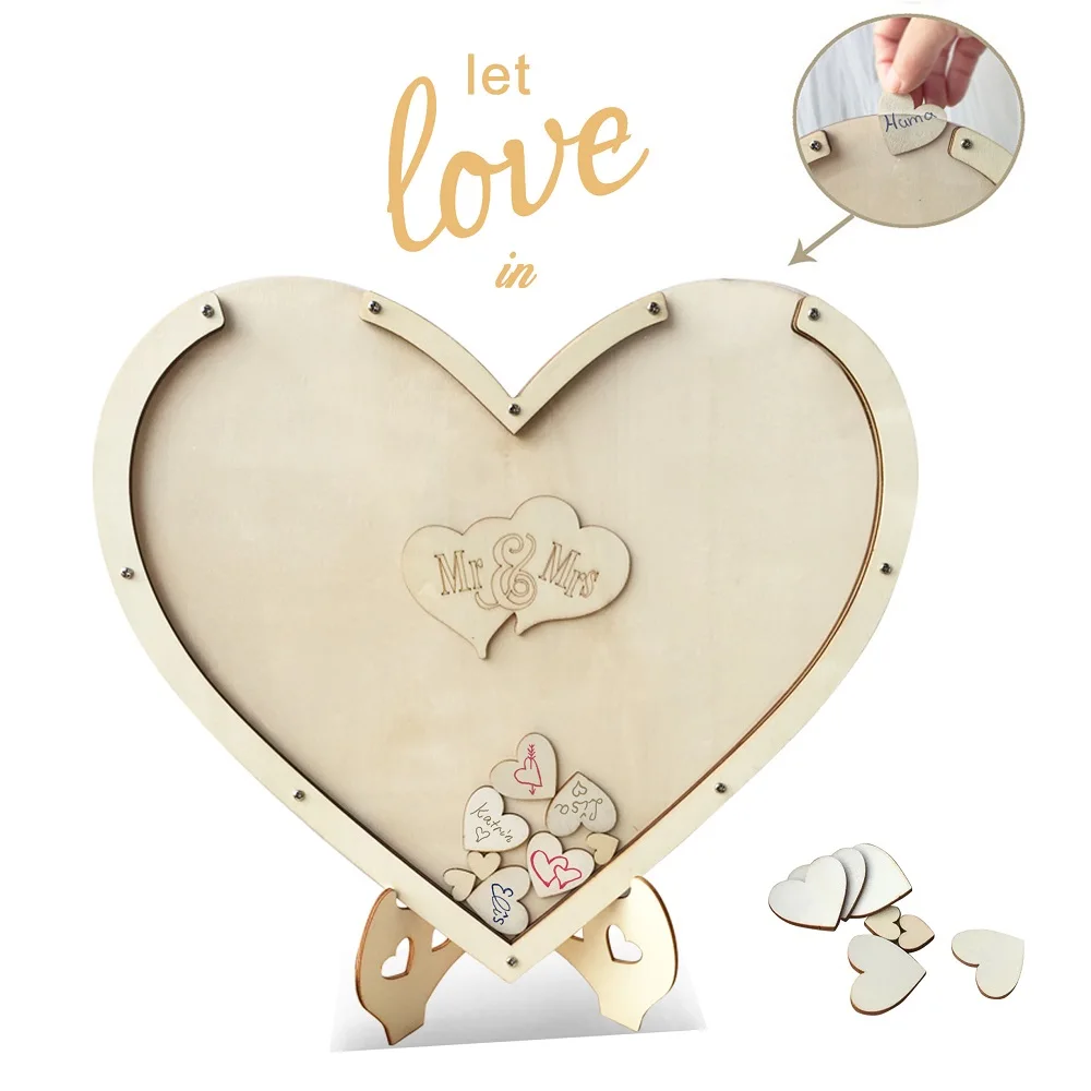 

Hearts uniqueWedding Decoration Rustic Sweet Wedding Guestbook Heart Drop box Wedding drop box 3D Guest book