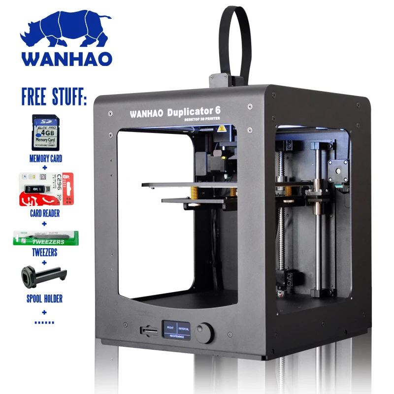 Newest wanhao 6d plus 3d Printer full metal frame High Precision 3d printer kit imprimante impresora glass platform wifi