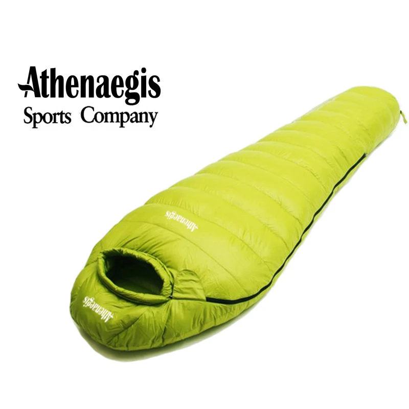 Athenaegis 800G Goose Down Filling Spliced Ultralight Waterproof Camping Sleeping Bag Slaapzak Sac De Couchage