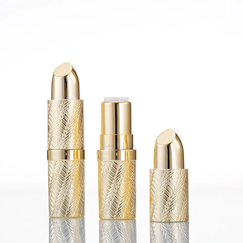 

Unique Shape Lipstick Tube, Gold Lipstick Shape DIY 12.1mm Container