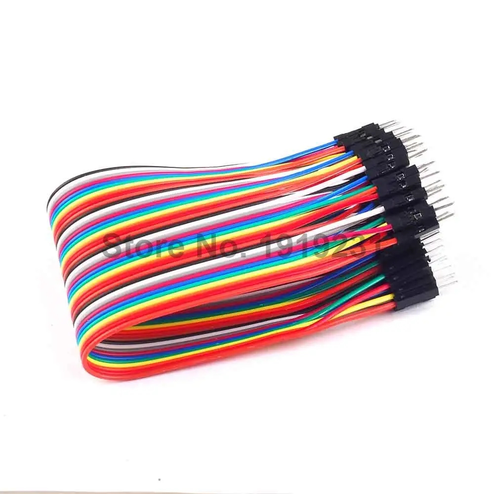 80pcs=40pcs/lot 2 * 20cm 2.54mm male to male Dupont wire cable Line 1p-1p pin connector