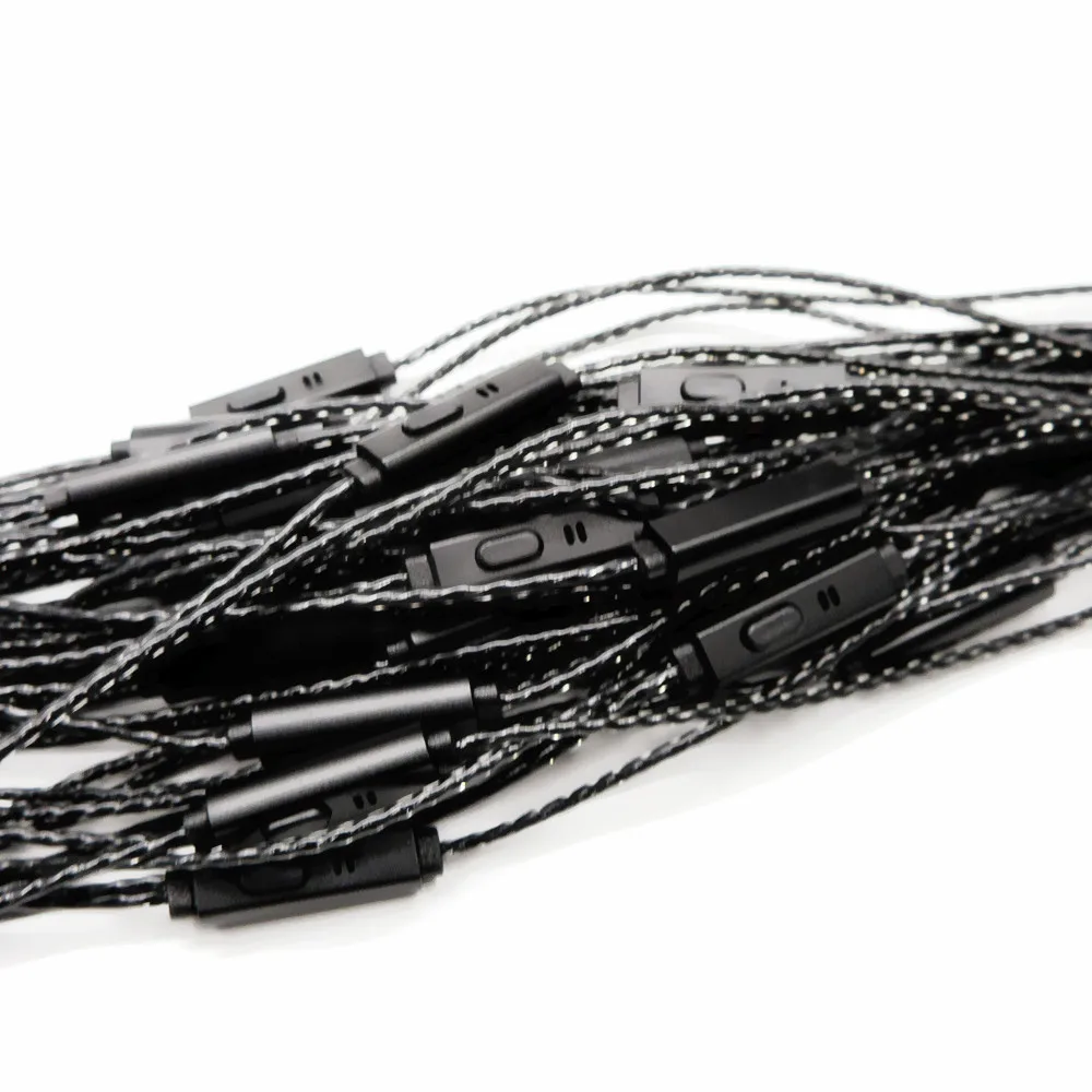 Fengru diy 1,25 m ersatz kabel audio kabel kopfhörer reparatur kabel diy kopfhörer kopfhörer wartungs kabel mit mikrofon