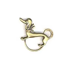 New Crystals Metal Dog Animal Charm Glasses Holder Pin Fashion Prnament Jewelry