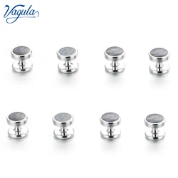 VAGULA Newly 8PCS SET Tuxedo Collar Stud Sleeve Button Uniform Shirt Cuff links Top Luxury Brand Bonito Gemelos V20