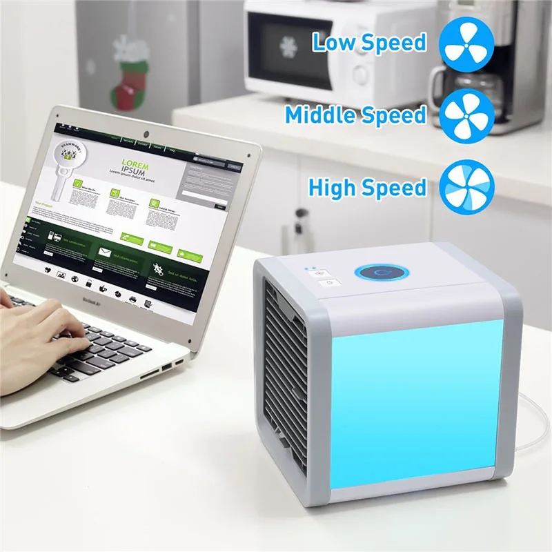 Mini USB Portable Fan Summer Office Desktop Home Small Air Conditioner Humidifier Purifier Air Cooler Fan Laptop Cooling Fan