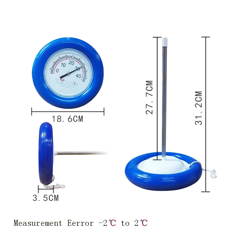 Floating Thermometer for Swimming Pool without Battery Powered