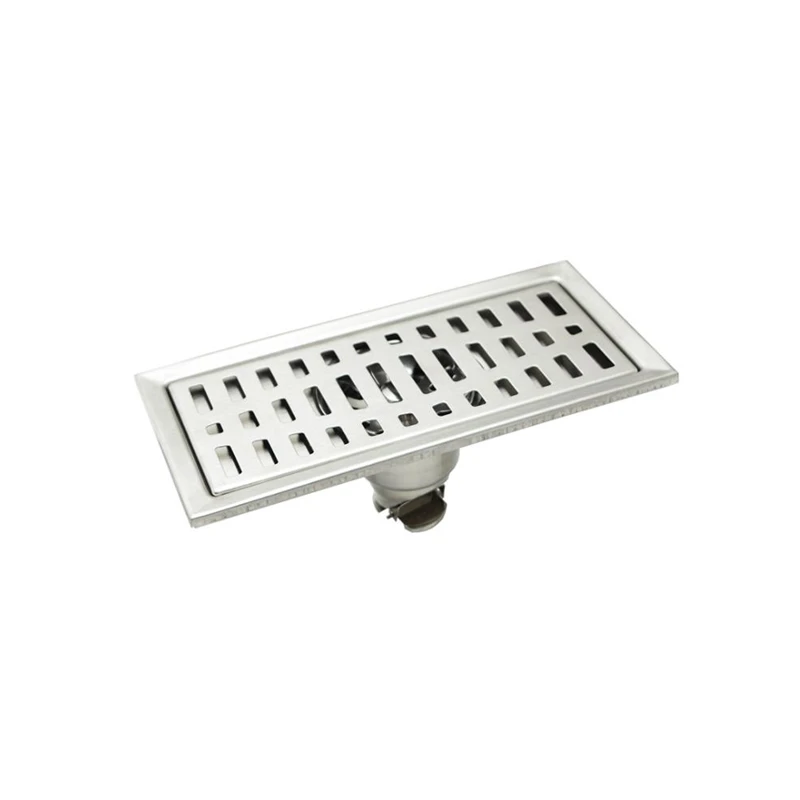 20x10cm Rectangle Stainless Steel Floor Drain Bathroom Shower Kitchen Waste Grate