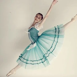 Custom Made Giselle Ballet Tutu Costumes Green Ballerina Dress, Adult Or Chidren's Romantic Long Ballet Dresses