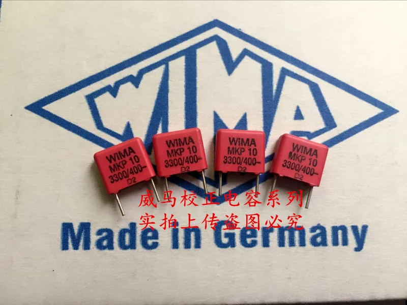 

2020 hot sale 10pcs/20pcs Germany WIMA MKP10 400V 0.0033UF 400V 332 3300PF P: 7.5mm Audio capacitor free shipping