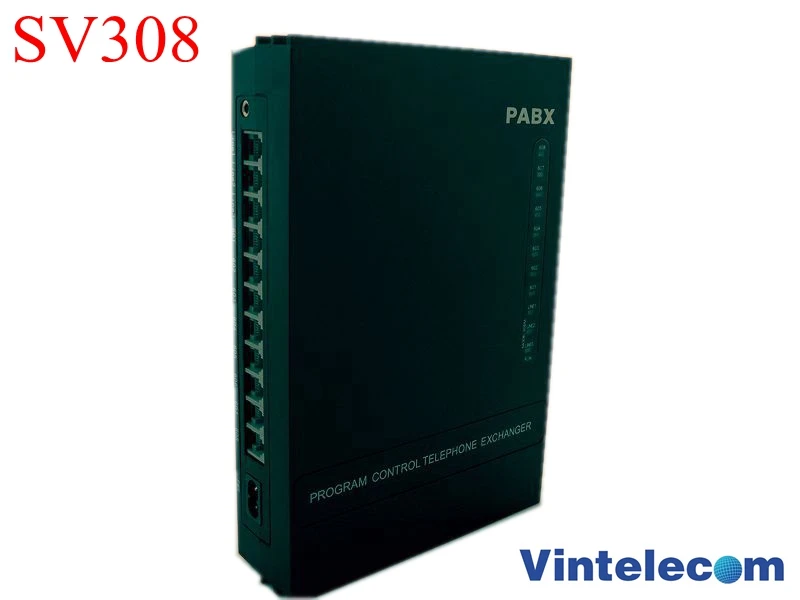 vendidos vintelecom mini pbx pbx sv308 linhas mais 8ext sistema de trocador de telefone mais 01