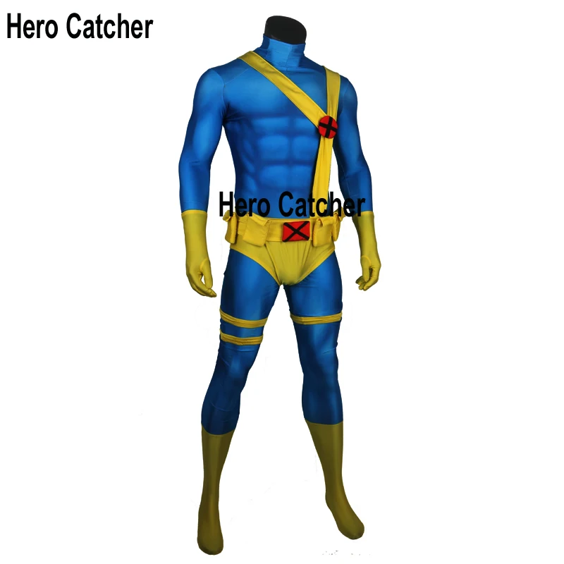 Hero Catcher High Quality Muscle Shade Cyclops Cosplay Costume With Accessory Cyclops Zentai Suit