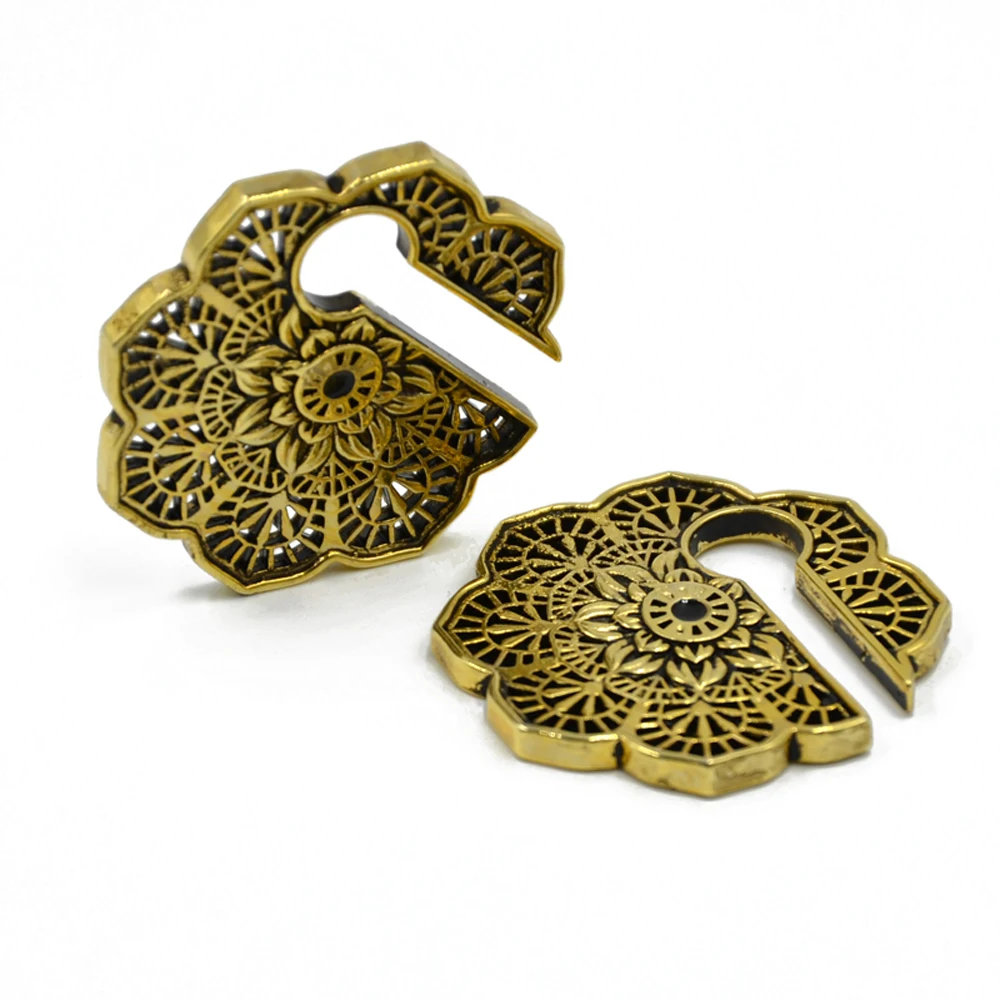 1 Piece Tribal Antique Vintage Mandala Folower Ear Weight Plug Ear Stretcher Expander Gauge Earring Body Piercing Jewelry