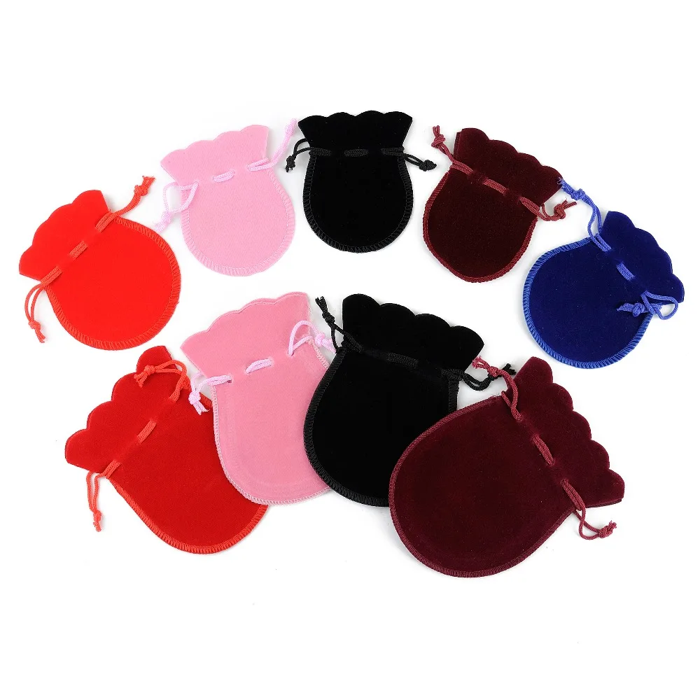 50Pcs 7x9 9x12cm Drawstring Velvet Calabash Bag Gift Packing Bags With Jewelry Wedding Things Party Bead Container Storage