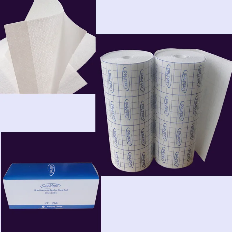 2pcs health water non-woven tape plaster cloth breathable plaster applique 20cm 10m  surgical dressing hospital supplies