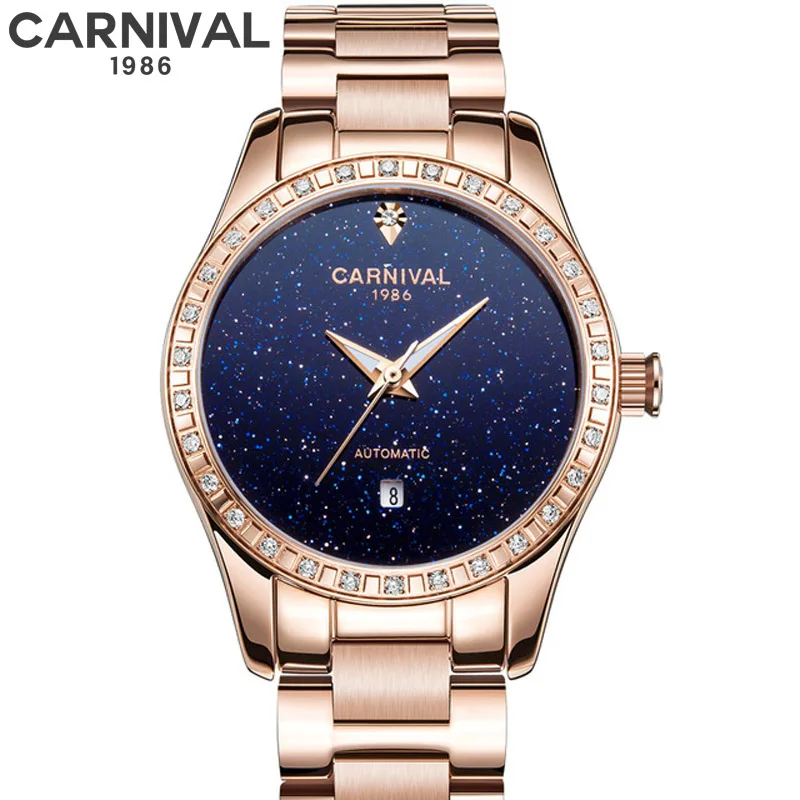 Luxury Women Watches 2019 Ladies Watch Starry Sky Automatic Mechanical Waterproof Female Wristwatch Luminous relogio feminino