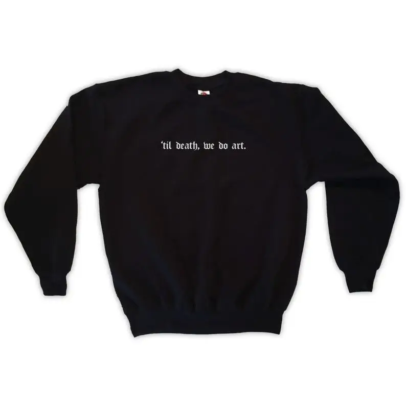 Skuggnas nuovo arrivo til Death We Do Art felpa manica lunga Fashion Jumper Unisex Tumblr felpa 90s abbigliamento estetico