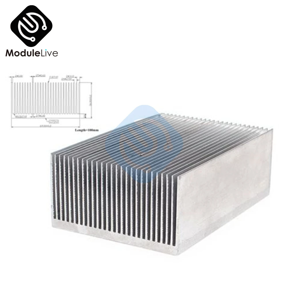 100*69*36mm Heatsink Aluminum Heat Sink Fit For LED Transistor IC Module Power Board