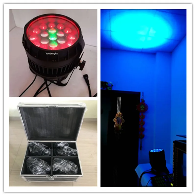 4 pcs with flightcase circle control led par zoom 19 x 10W 4in1 rgbw IP65 led Par Can Light Outdoor Led Par Zoom light